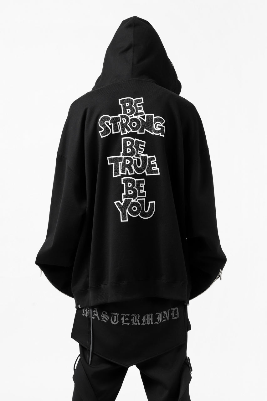 Load image into Gallery viewer, mastermind JAPAN HOODIE ZIP SWEAT JACKET / ROPE CODE (BLACK)