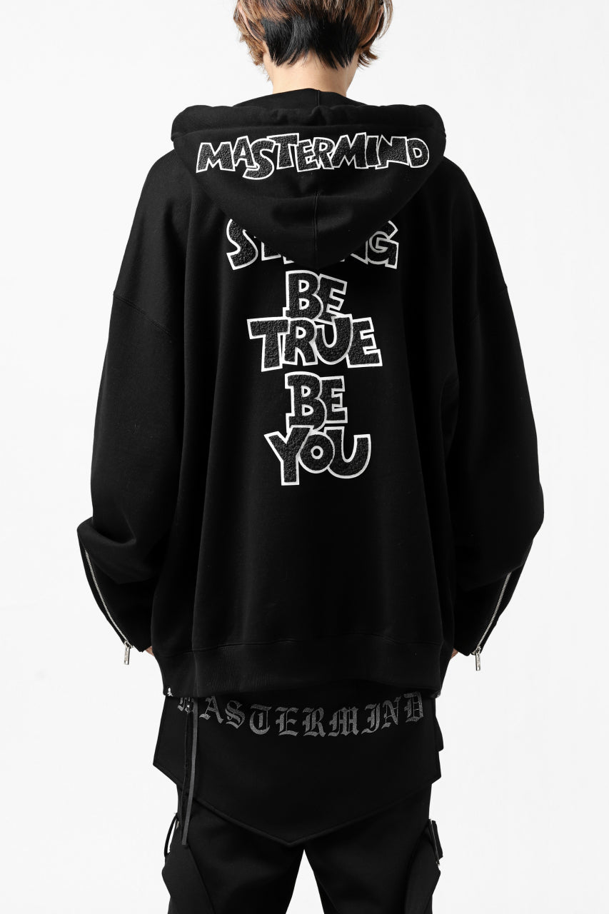 Load image into Gallery viewer, mastermind JAPAN HOODIE ZIP SWEAT JACKET / ROPE CODE (BLACK)