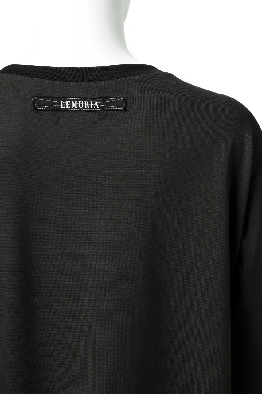 LEMURIA FLOWING LONG SLEEVE TOP / STRETCH PUNCH ROME (CHARCOAL)