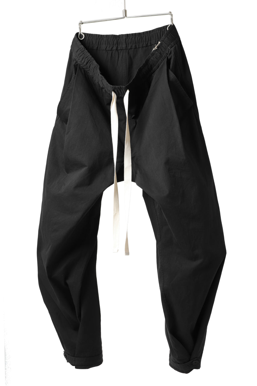Load image into Gallery viewer, KLASICA GARNER EXTRA WIDE STRING TROUSERS / HIGH DENSITY MATT TWILL (BLACK)