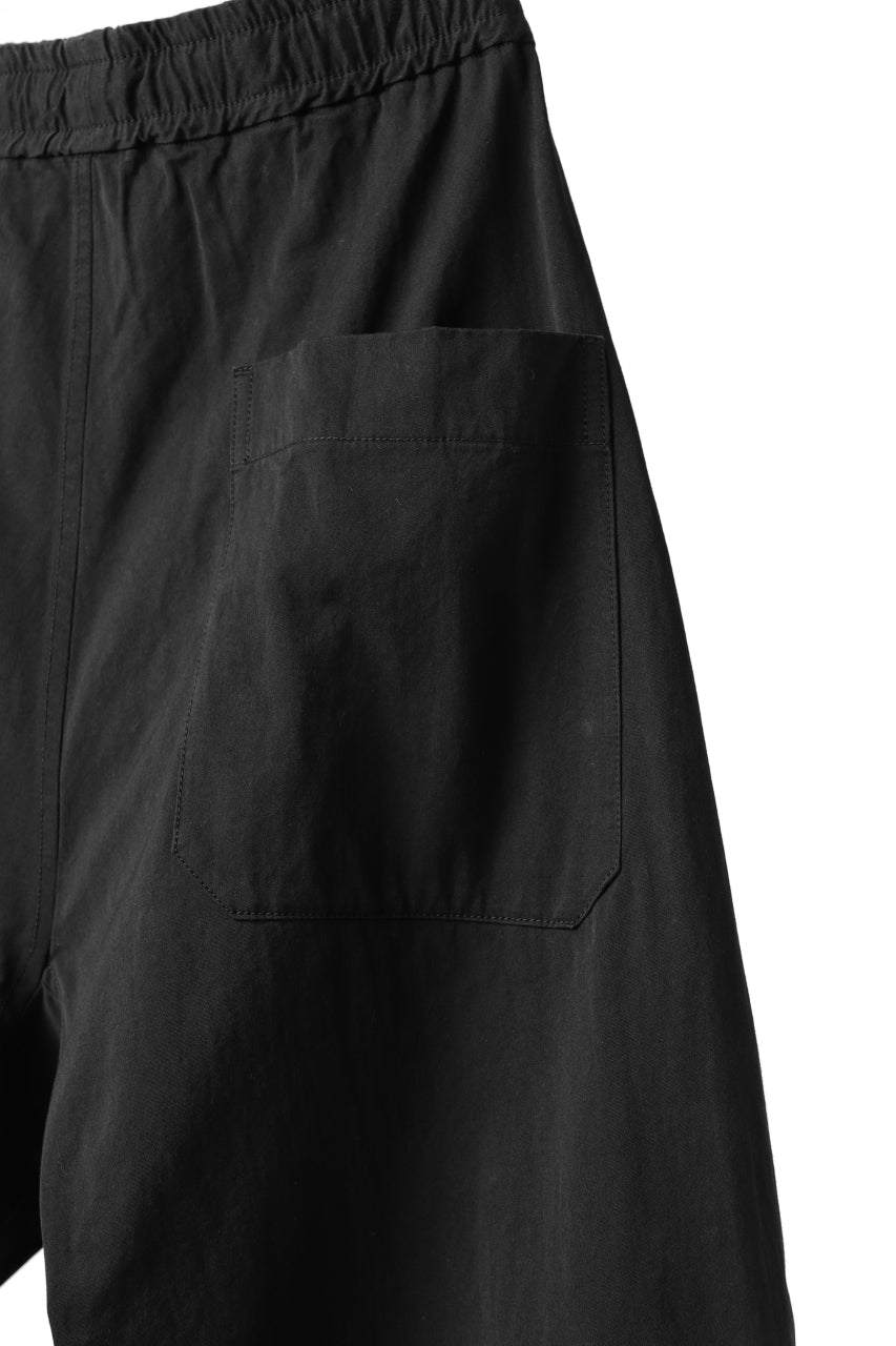 Load image into Gallery viewer, KLASICA GARNER EXTRA WIDE STRING TROUSERS / HIGH DENSITY MATT TWILL (BLACK)