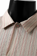 画像をギャラリービューアに読み込む, m.a+ medium fit long shirt / H222L/CSST1 (NATURAL/RED/BLACK)