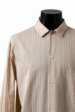 画像をギャラリービューアに読み込む, m.a+ medium fit long shirt / H222L/CSST1 (NATURAL/RED/BLACK)