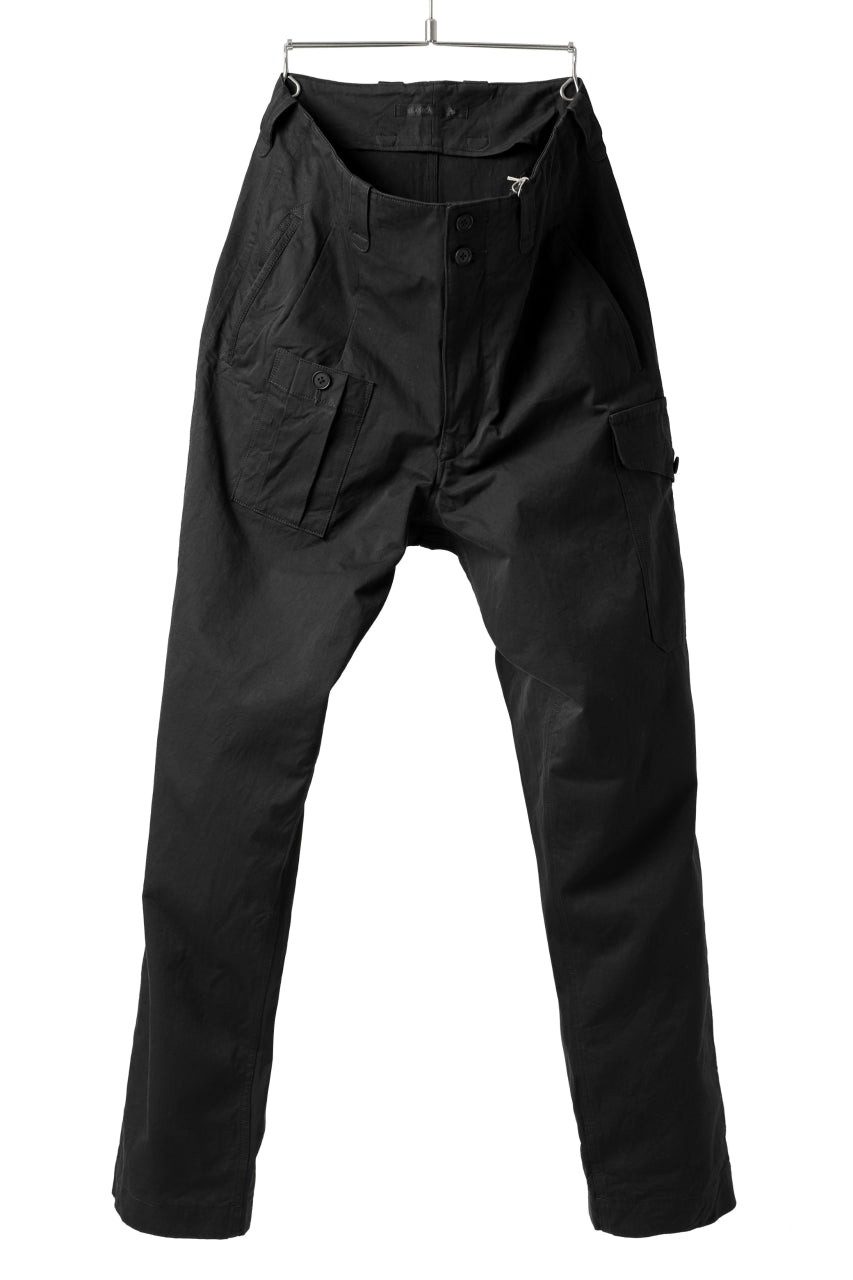 Load image into Gallery viewer, KLASICA 1960 (C-Twill) CARGO POCKET TROUSERS / HIGH DENSITY MATT TWILL (BLACK)