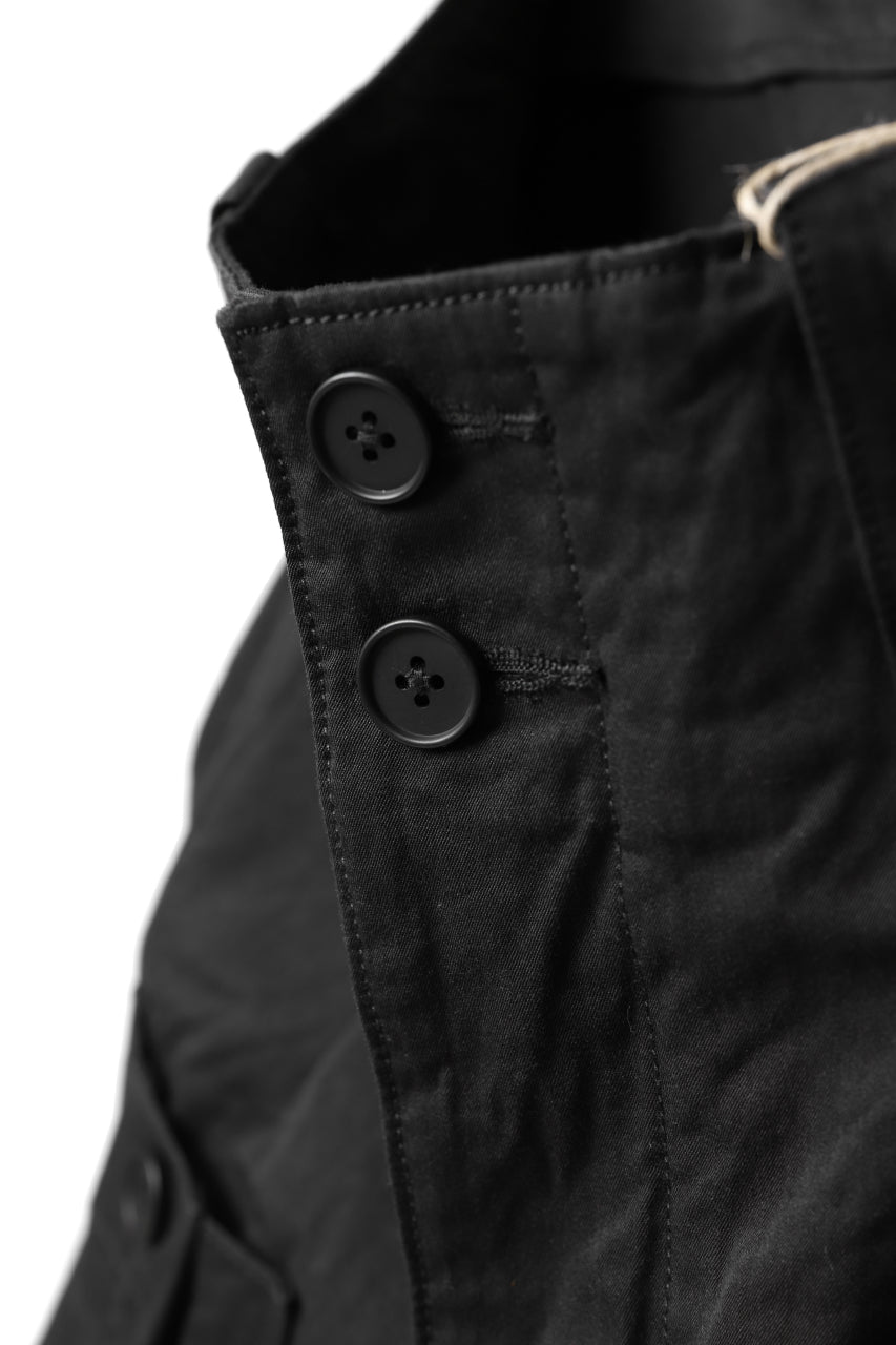 Load image into Gallery viewer, KLASICA 1960 (C-Twill) CARGO POCKET TROUSERS / HIGH DENSITY MATT TWILL (BLACK)