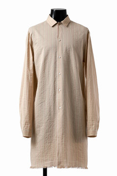 画像をギャラリービューアに読み込む, m.a+ medium fit long shirt / H222L/CSST1 (NATURAL/RED/BLACK)