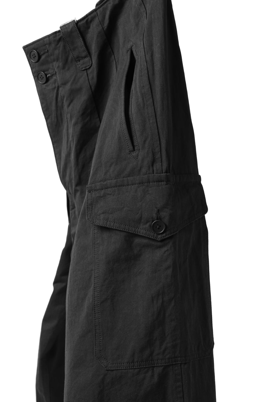 Load image into Gallery viewer, KLASICA 1960 (C-Twill) CARGO POCKET TROUSERS / HIGH DENSITY MATT TWILL (BLACK)