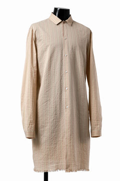 画像をギャラリービューアに読み込む, m.a+ medium fit long shirt / H222L/CSST1 (NATURAL/RED/BLACK)
