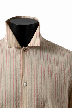 画像をギャラリービューアに読み込む, m.a+ medium fit long shirt / H222L/CSST1 (NATURAL/RED/BLACK)