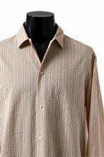 画像をギャラリービューアに読み込む, m.a+ medium fit long shirt / H222L/CSST1 (NATURAL/RED/BLACK)