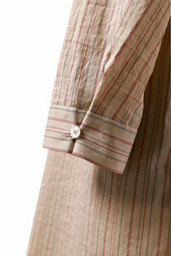 画像をギャラリービューアに読み込む, m.a+ medium fit long shirt / H222L/CSST1 (NATURAL/RED/BLACK)