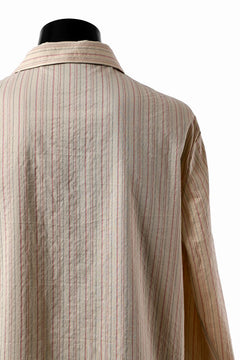 画像をギャラリービューアに読み込む, m.a+ medium fit long shirt / H222L/CSST1 (NATURAL/RED/BLACK)