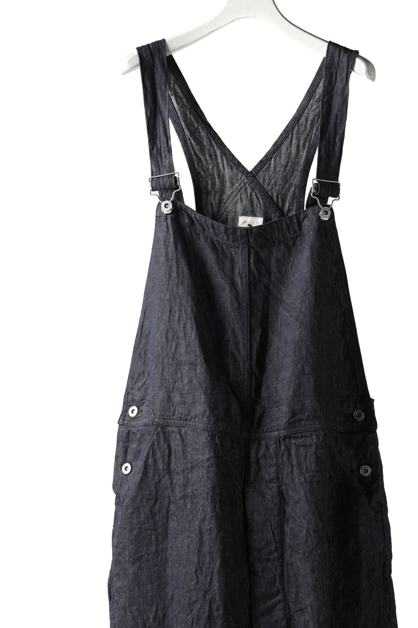画像をギャラリービューアに読み込む, KLASICA MB OVERALL / DEEP DYED LINEN DENIM (NAVY)