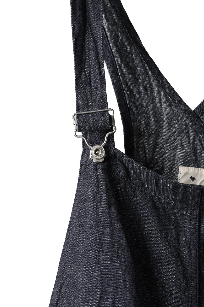 画像をギャラリービューアに読み込む, KLASICA MB OVERALL / DEEP DYED LINEN DENIM (NAVY)