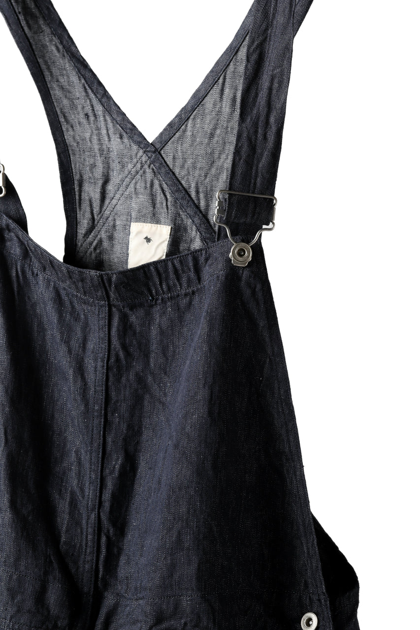 画像をギャラリービューアに読み込む, KLASICA MB OVERALL / DEEP DYED LINEN DENIM (NAVY)