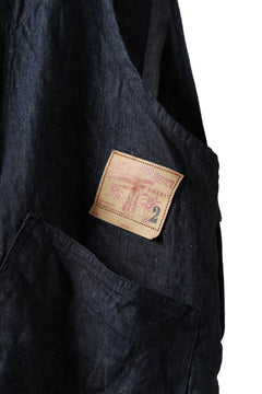 画像をギャラリービューアに読み込む, KLASICA MB OVERALL / DEEP DYED LINEN DENIM (NAVY)