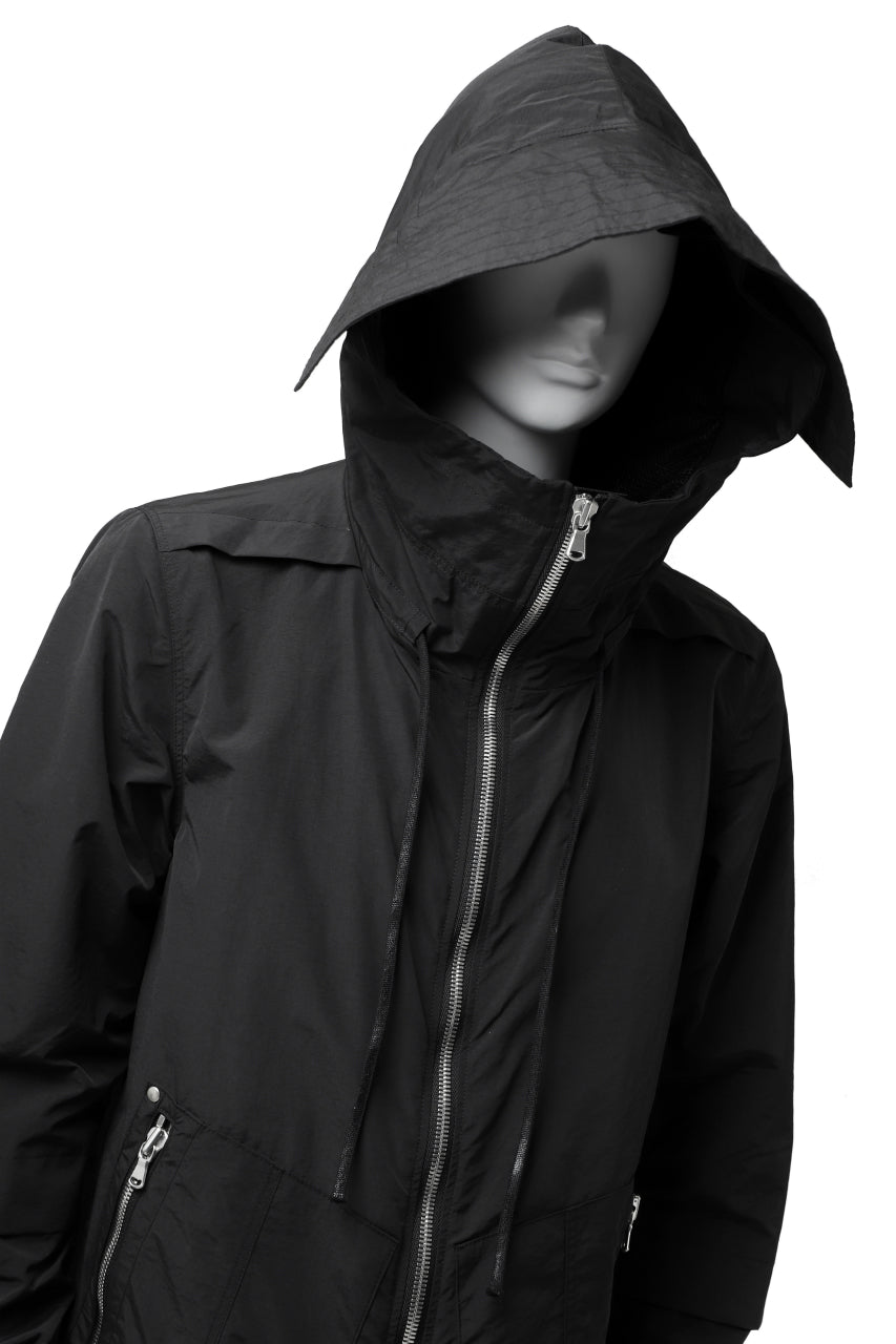 画像をギャラリービューアに読み込む, A.F ARTEFACT "PLEASANT" PARKA-JACKET / SALT SHRINKAGE NYLON (BLACK)