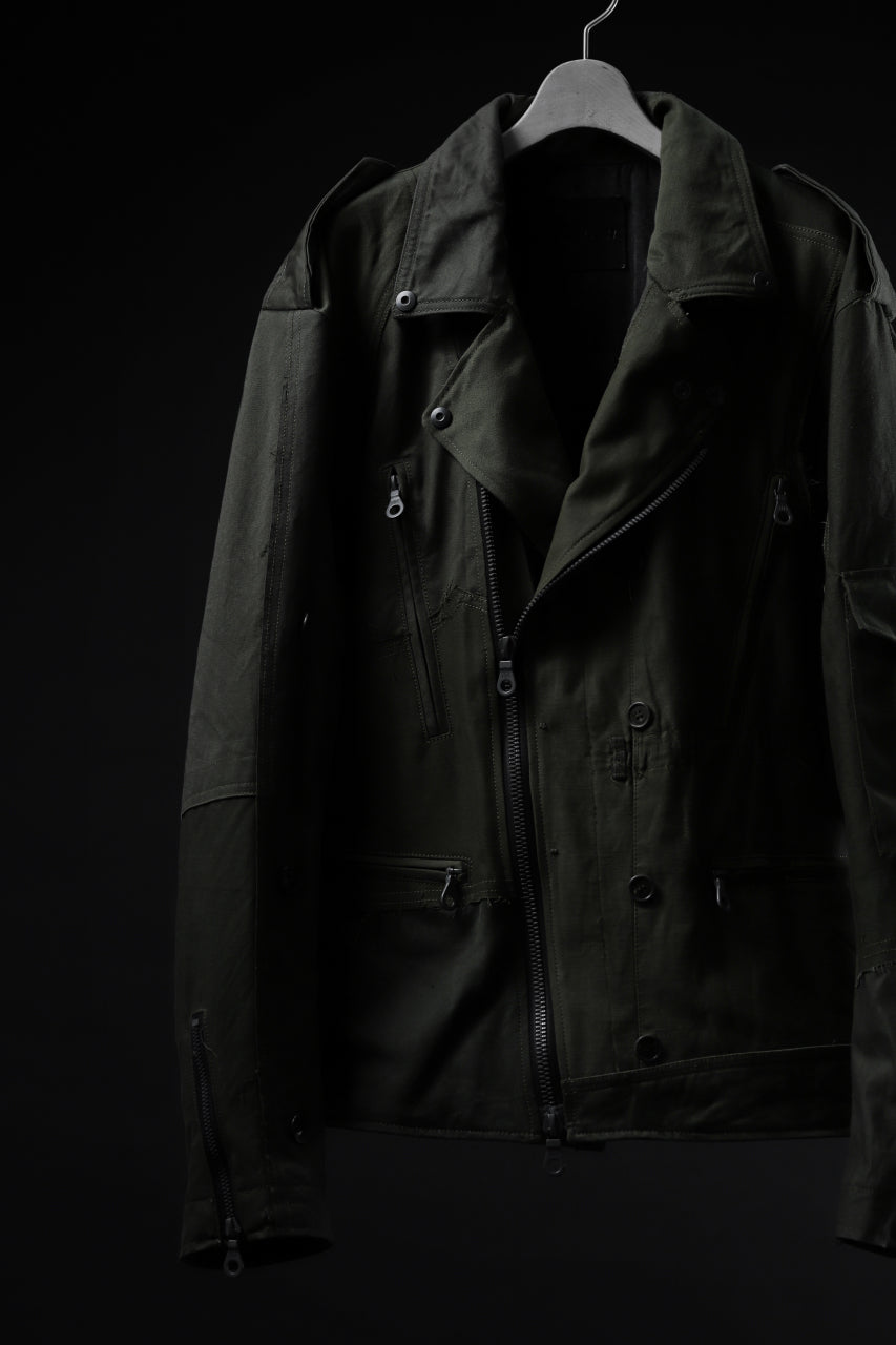 画像をギャラリービューアに読み込む, BACKLASH xx LOOM exclusive The Re-BUILD VINTAGE CUSTOM DOUBLE RIDERS JACKET (ARMY FIELD-A)