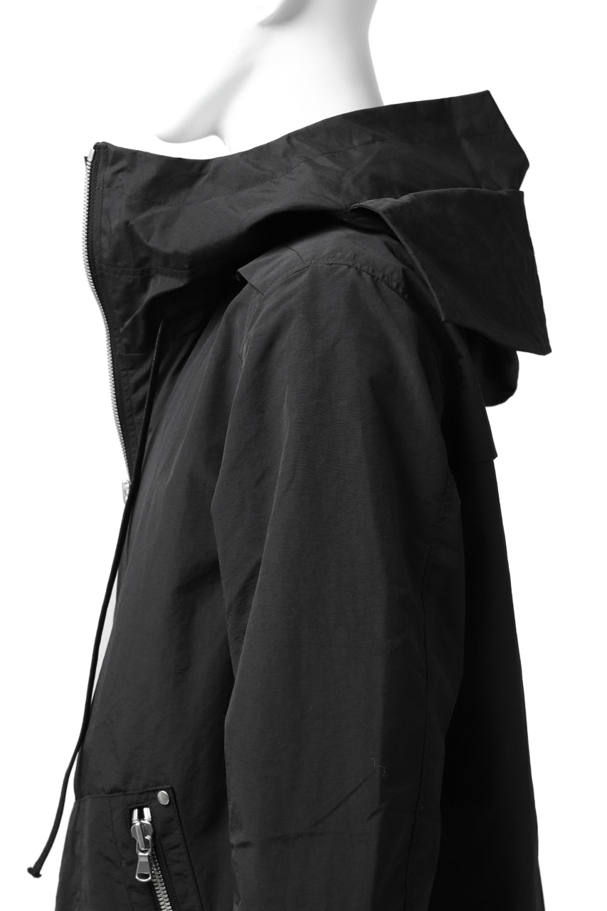 画像をギャラリービューアに読み込む, A.F ARTEFACT "PLEASANT" PARKA-JACKET / SALT SHRINKAGE NYLON (BLACK)