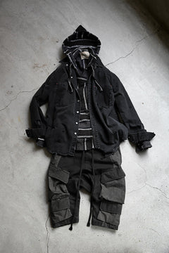 画像をギャラリービューアに読み込む, RESURRECTION HANDMADE distressed rag hoodie (MULTI STRIPE)