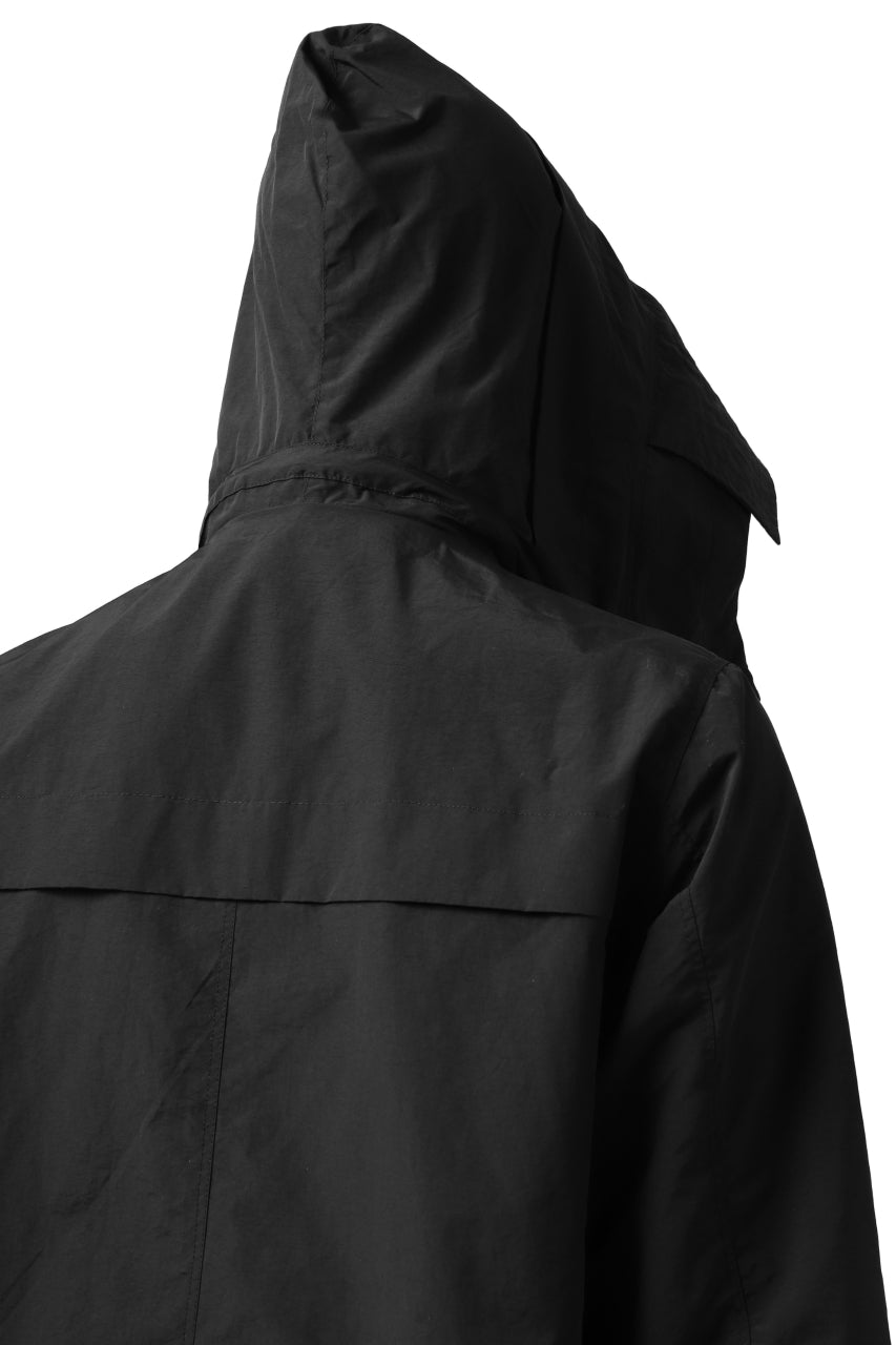 画像をギャラリービューアに読み込む, A.F ARTEFACT "PLEASANT" PARKA-JACKET / SALT SHRINKAGE NYLON (BLACK)