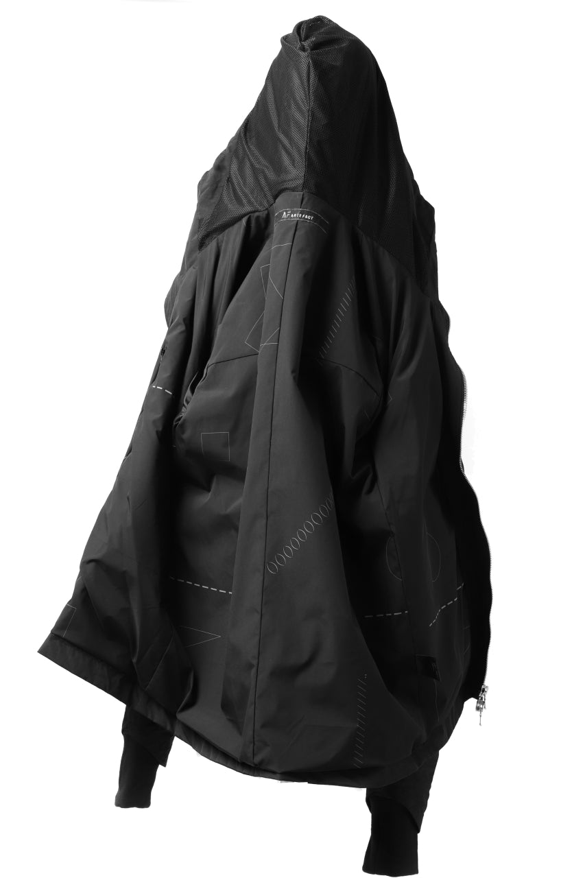 画像をギャラリービューアに読み込む, A.F ARTEFACT "PLEASANT" PARKA-JACKET / SALT SHRINKAGE NYLON (BLACK)