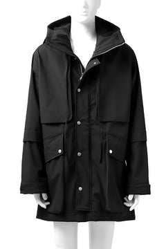 画像をギャラリービューアに読み込む, A.F ARTEFACT "LIGHT-WARMER" MODS COAT / FLEECE BONDING NYLON (BLACK)