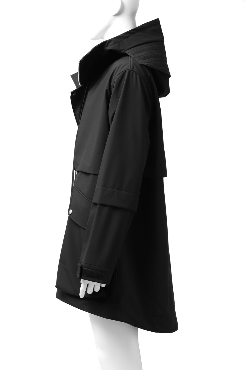 画像をギャラリービューアに読み込む, A.F ARTEFACT "LIGHT-WARMER" MODS COAT / FLEECE BONDING NYLON (BLACK)