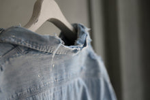 Load image into Gallery viewer, RESURRECTION HANDMADE vintage damage denim shirt (LIGHT BLUE)
