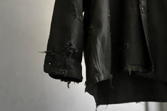 画像をギャラリービューアに読み込む, RESURRECTION HANDMADE distressed army shirt (DYEING KHAKI)