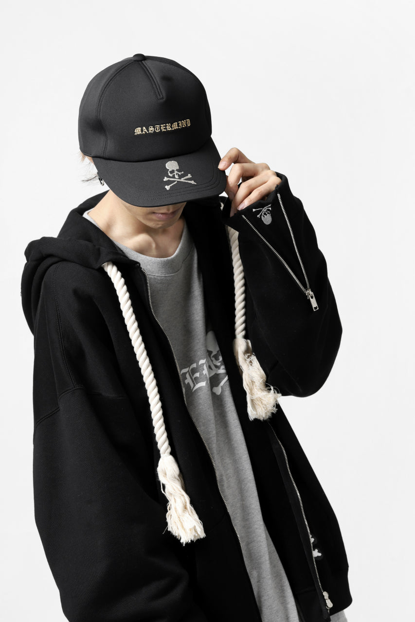 画像をギャラリービューアに読み込む, mastermind JAPAN EMBROIDERED TRUCKER CAP (BLACK)