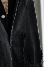 Load image into Gallery viewer, RESURRECTION HANDMADE vintage damage denim shirt (BLACK DYED)