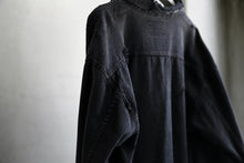 Load image into Gallery viewer, RESURRECTION HANDMADE vintage damage denim shirt (BLACK DYED)