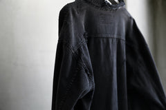 Load image into Gallery viewer, RESURRECTION HANDMADE vintage damage denim shirt (BLACK DYED)