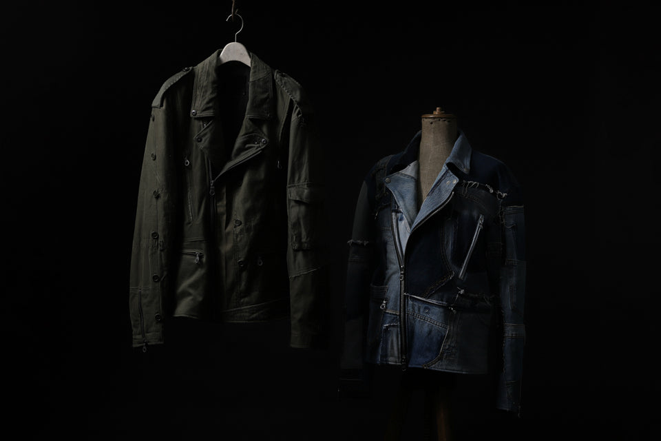 画像をギャラリービューアに読み込む, BACKLASH xx LOOM exclusive The Re-BUILD VINTAGE CUSTOM DOUBLE RIDERS JACKET (ARMY FIELD-A)