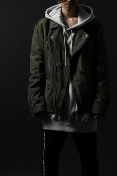 画像をギャラリービューアに読み込む, BACKLASH xx LOOM exclusive The Re-BUILD VINTAGE CUSTOM DOUBLE RIDERS JACKET (ARMY FIELD-B)
