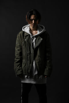 画像をギャラリービューアに読み込む, BACKLASH xx LOOM exclusive The Re-BUILD VINTAGE CUSTOM DOUBLE RIDERS JACKET (ARMY FIELD-B)