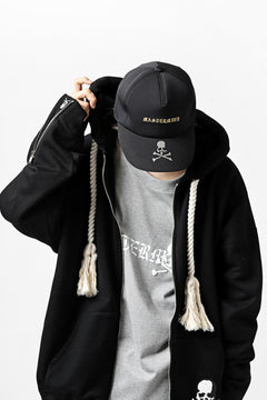 画像をギャラリービューアに読み込む, mastermind JAPAN EMBROIDERED TRUCKER CAP (BLACK)