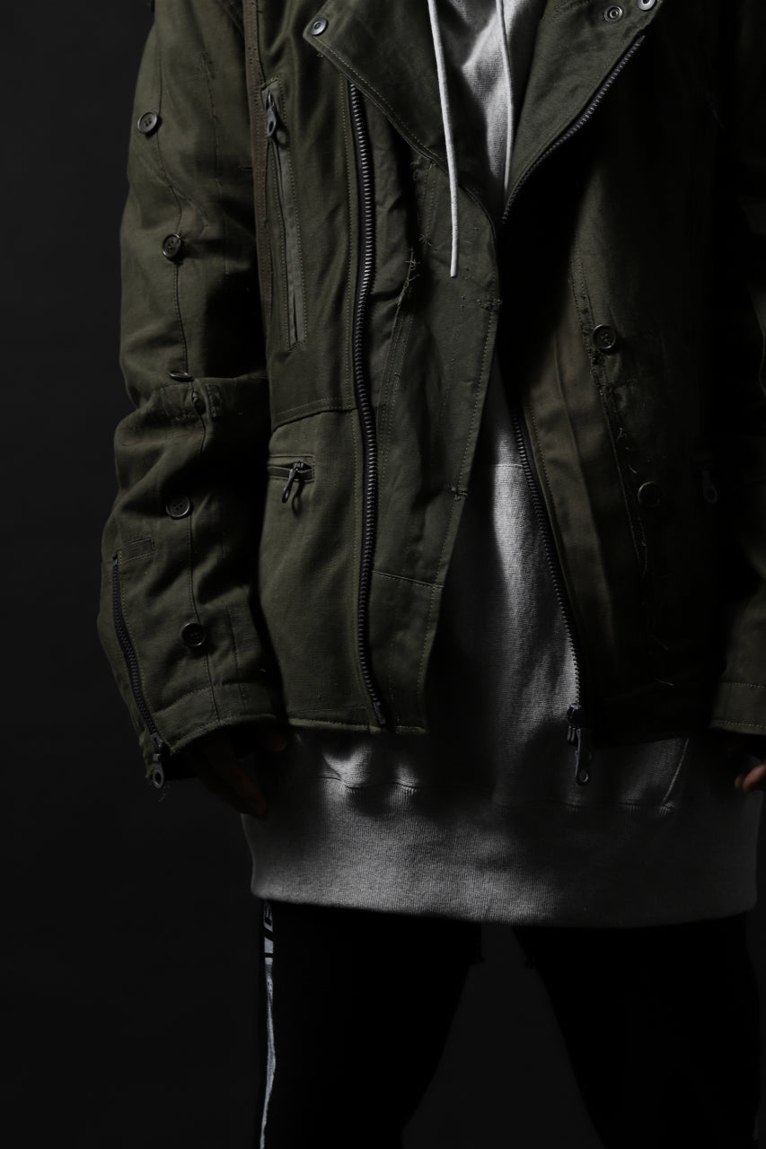 画像をギャラリービューアに読み込む, BACKLASH xx LOOM exclusive The Re-BUILD VINTAGE CUSTOM DOUBLE RIDERS JACKET (ARMY FIELD-B)