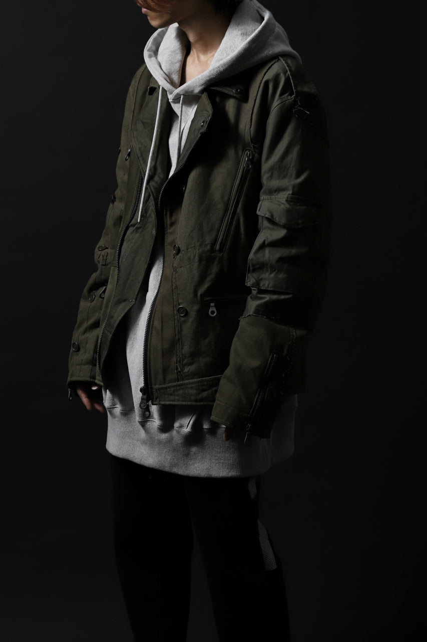 画像をギャラリービューアに読み込む, BACKLASH xx LOOM exclusive The Re-BUILD VINTAGE CUSTOM DOUBLE RIDERS JACKET (ARMY FIELD-B)