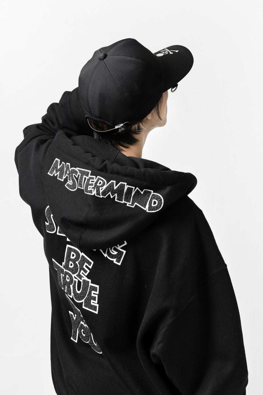 画像をギャラリービューアに読み込む, mastermind JAPAN EMBROIDERED TRUCKER CAP (BLACK)
