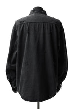 Load image into Gallery viewer, RESURRECTION HANDMADE vintage damage denim shirt (BLACK DYED)