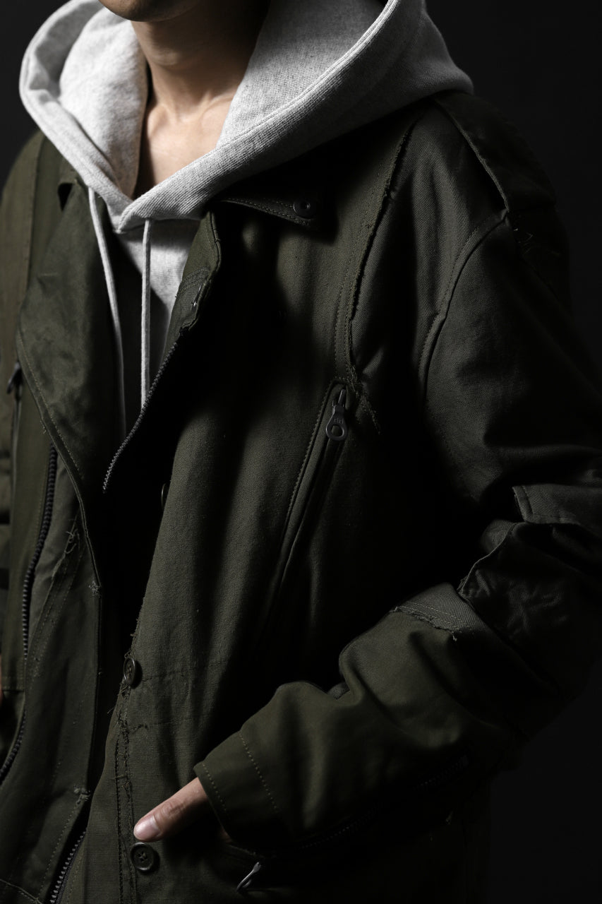 画像をギャラリービューアに読み込む, BACKLASH xx LOOM exclusive The Re-BUILD VINTAGE CUSTOM DOUBLE RIDERS JACKET (ARMY FIELD-B)