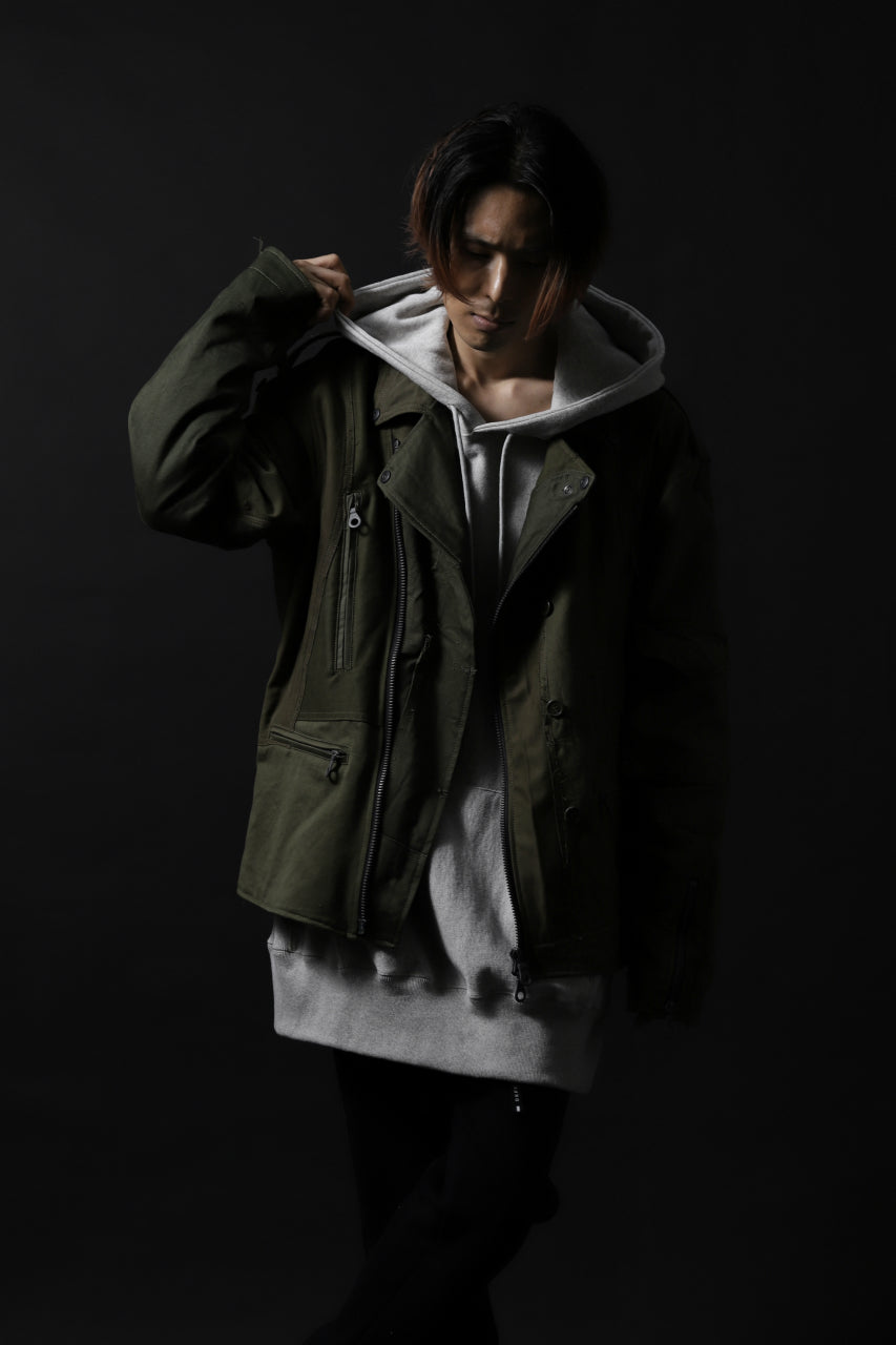 画像をギャラリービューアに読み込む, BACKLASH xx LOOM exclusive The Re-BUILD VINTAGE CUSTOM DOUBLE RIDERS JACKET (ARMY FIELD-B)