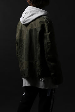 画像をギャラリービューアに読み込む, BACKLASH xx LOOM exclusive The Re-BUILD VINTAGE CUSTOM DOUBLE RIDERS JACKET (ARMY FIELD-B)