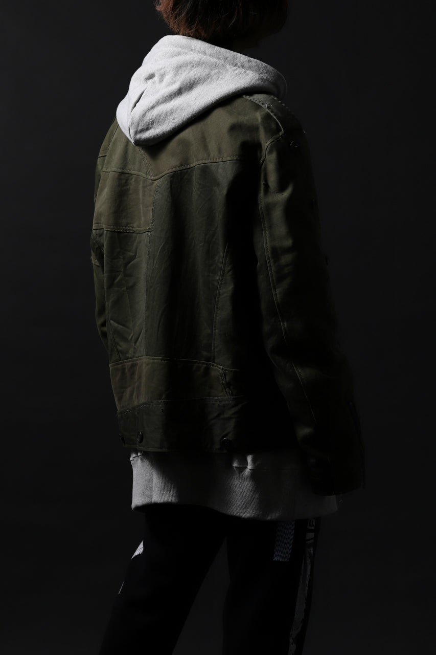 画像をギャラリービューアに読み込む, BACKLASH xx LOOM exclusive The Re-BUILD VINTAGE CUSTOM DOUBLE RIDERS JACKET (ARMY FIELD-B)
