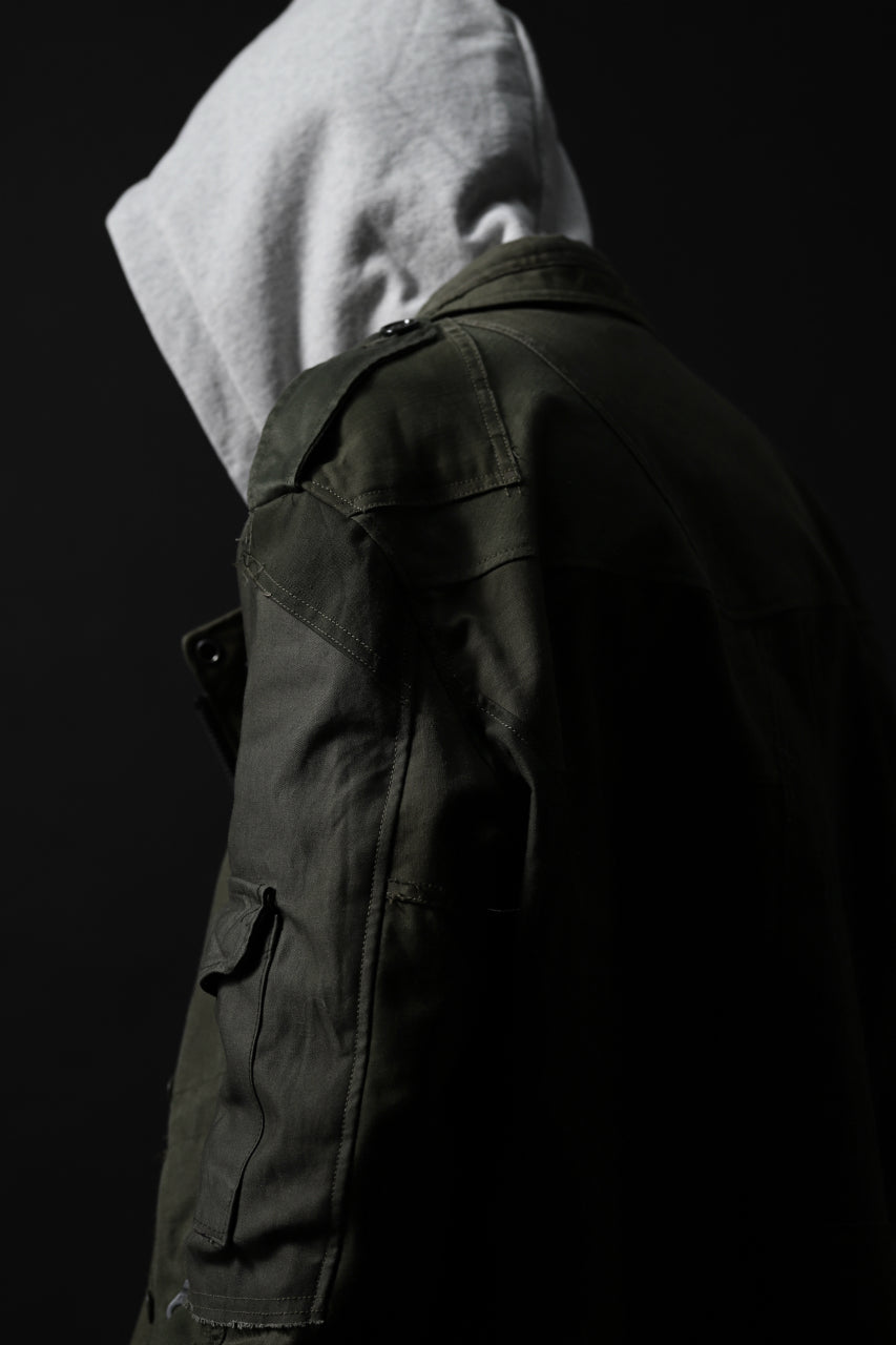 画像をギャラリービューアに読み込む, BACKLASH xx LOOM exclusive The Re-BUILD VINTAGE CUSTOM DOUBLE RIDERS JACKET (ARMY FIELD-B)