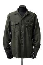 画像をギャラリービューアに読み込む, RESURRECTION HANDMADE distressed army shirt (DYEING KHAKI)