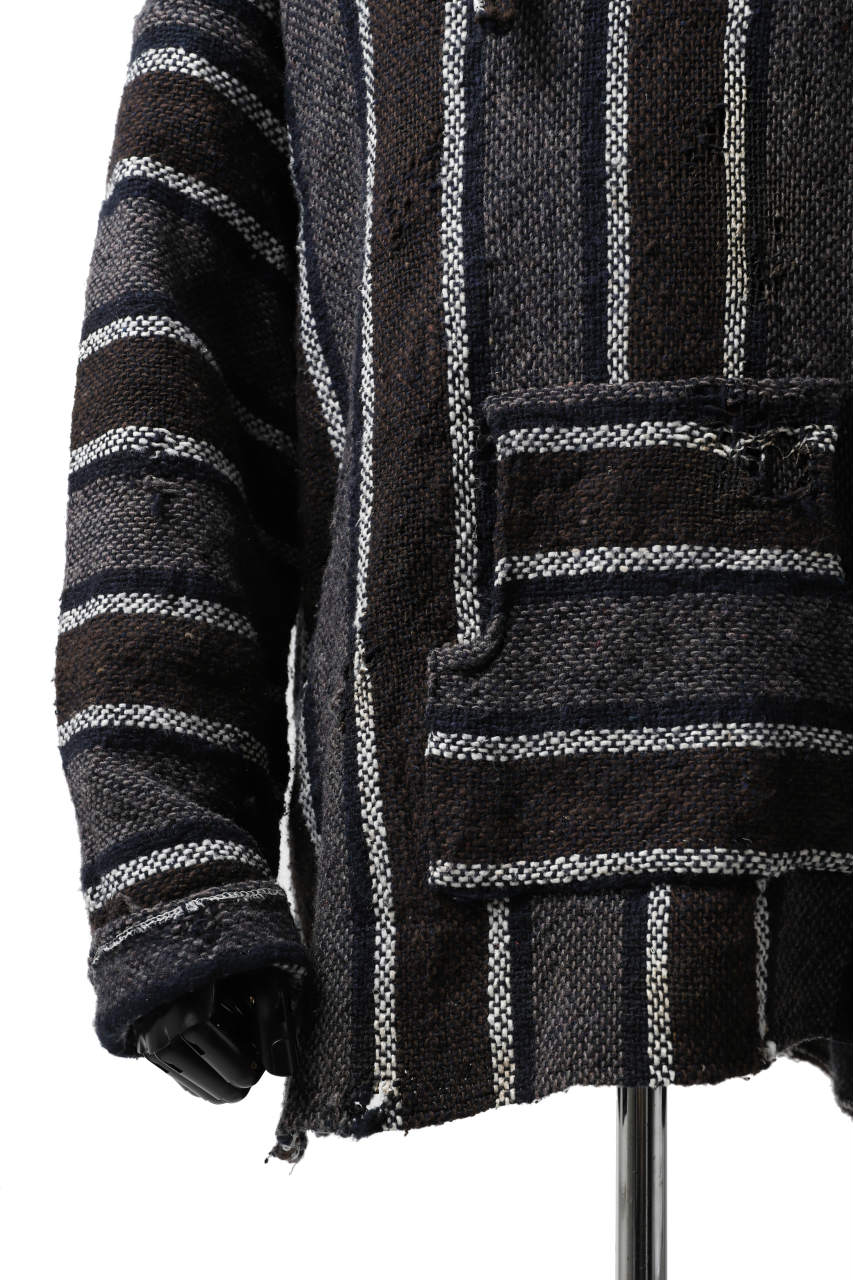 画像をギャラリービューアに読み込む, RESURRECTION HANDMADE distressed rag hoodie (MULTI STRIPE)