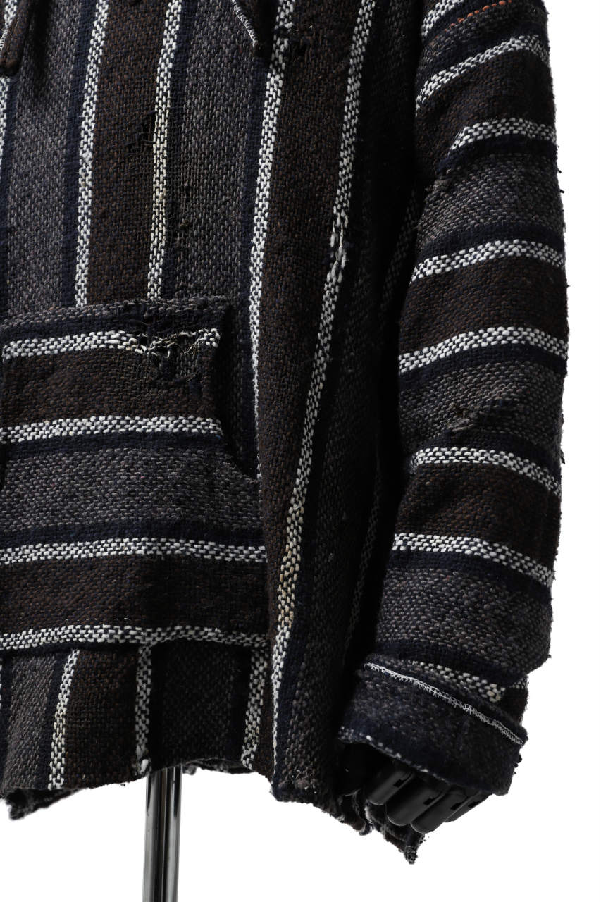 画像をギャラリービューアに読み込む, RESURRECTION HANDMADE distressed rag hoodie (MULTI STRIPE)